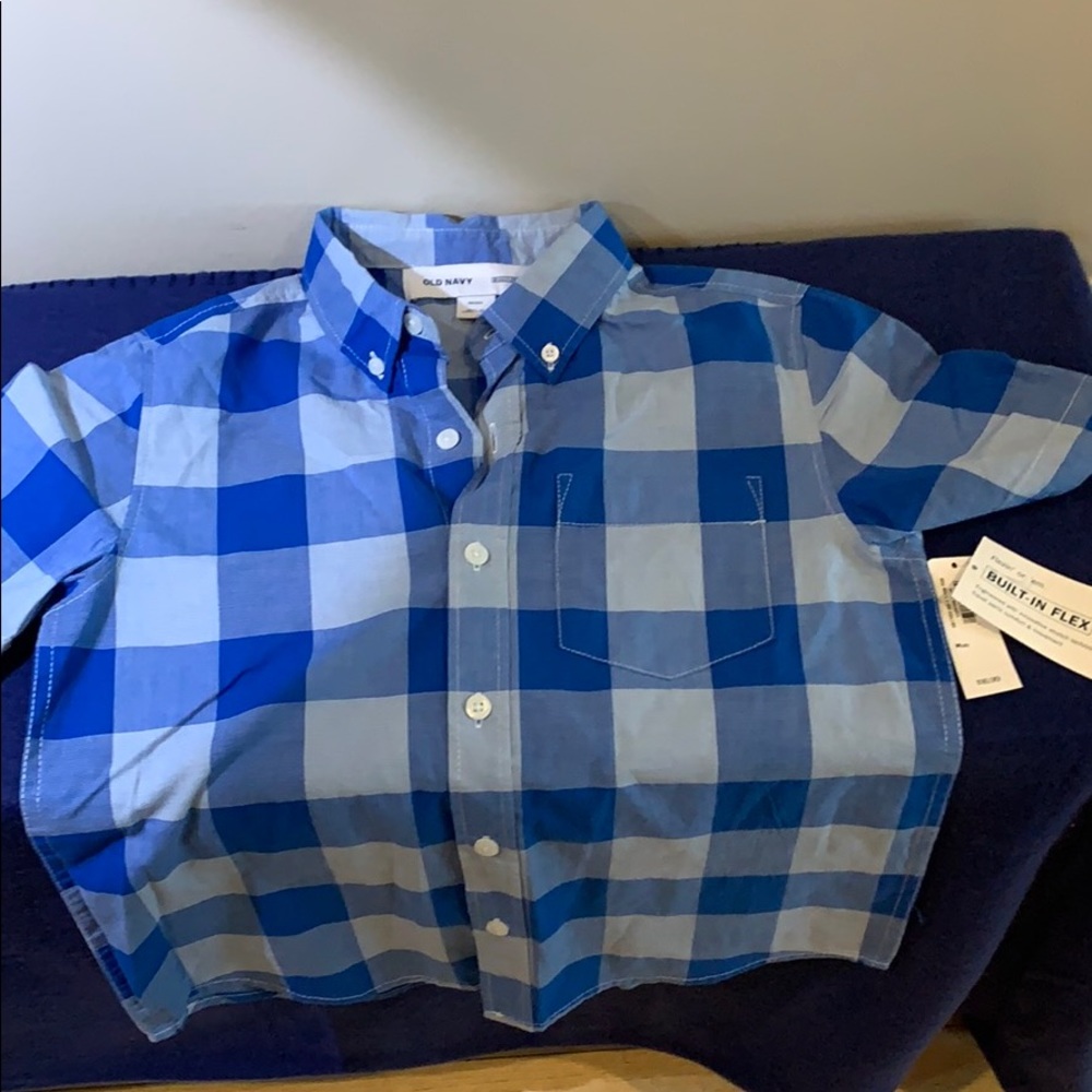 Kids button down shirt plaid